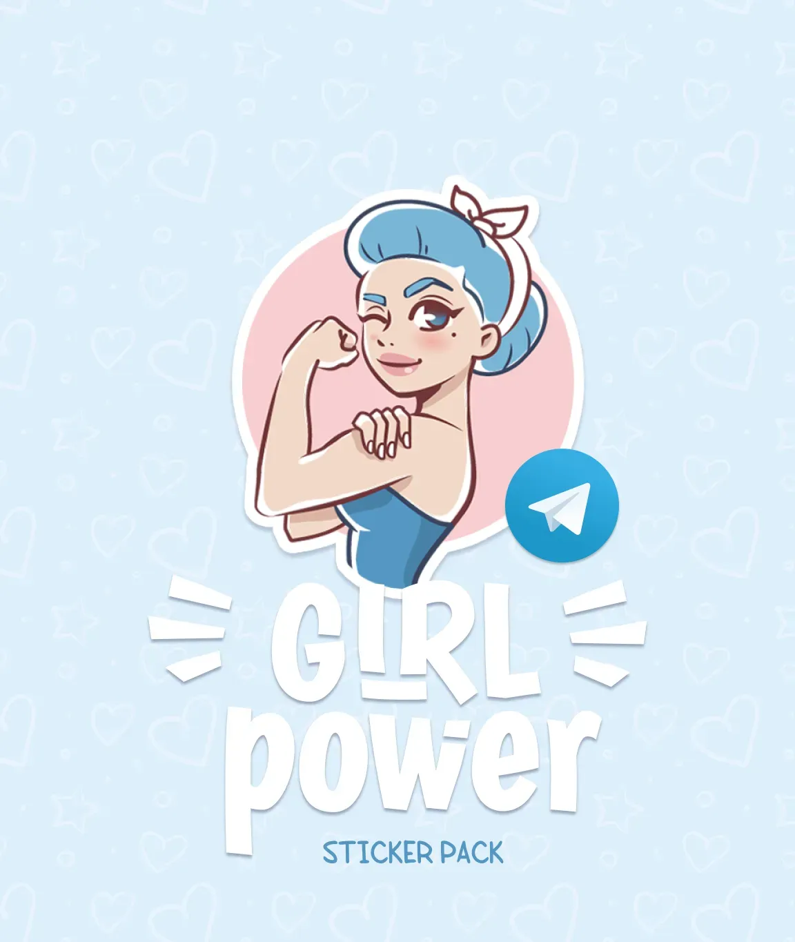 Стикеры «Girl power»